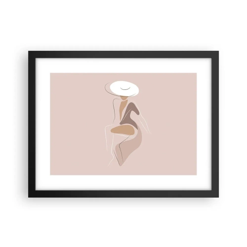 Poster in een zwarte lijst - Een dame zijn - 40x30 cm