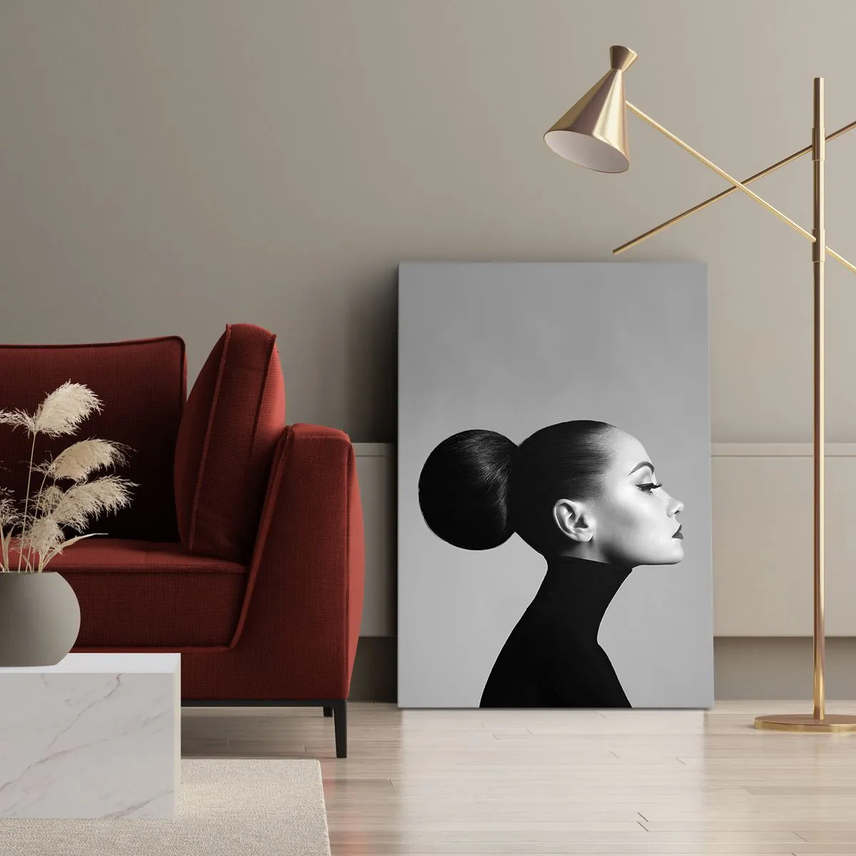 Schilderen op canvas - Moderne Nefertiti - 65x120 cm