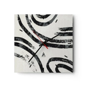 Wandklok - Klok - Half gestopt - 40x40 cm