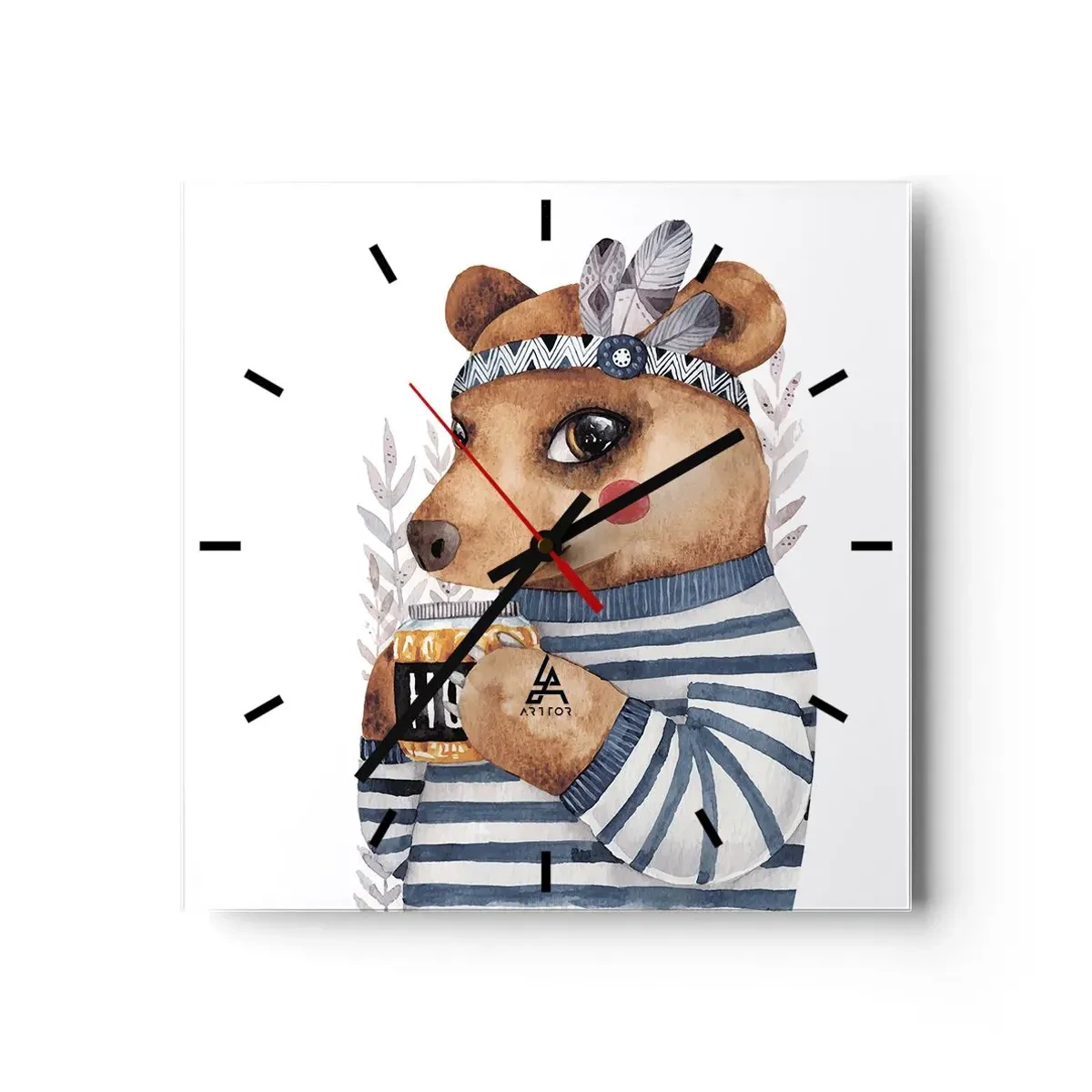 Wandklok - Klok - Zoete beer - 30x30 cm