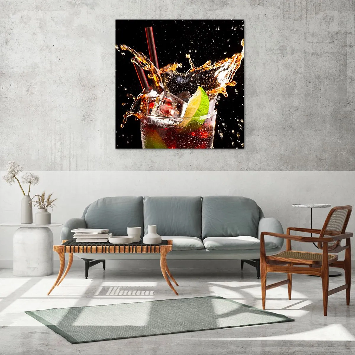 Schilderen op glas - Vreugde en energie van kleuren - 60x60 cm