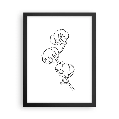 Poster in een zwarte lijst - Katoen dons - 30x40 cm