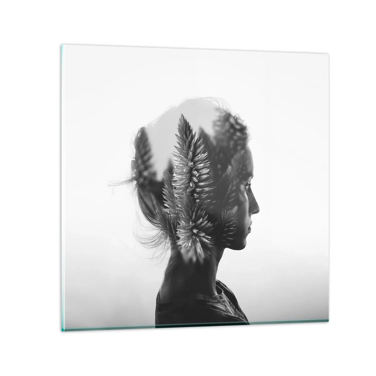 Schilderen op glas - Vrouwe van het dennenbos - 70x70 cm
