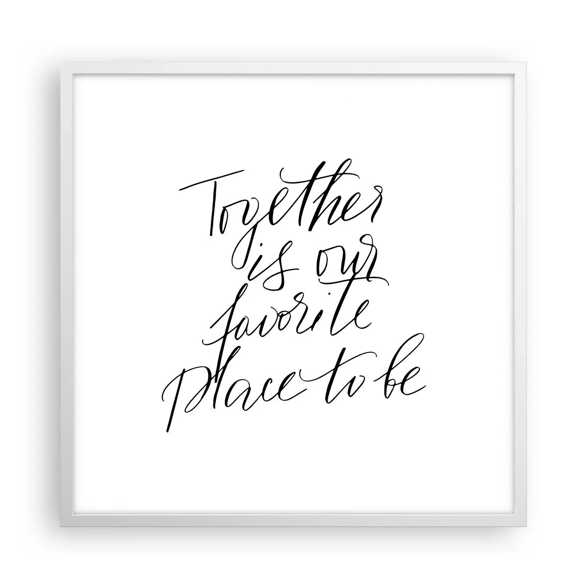 Poster in een witte lijst - Voel jij het ook? - 60x60 cm