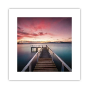 Poster - De zachte vlam van de avond - 30x30 cm