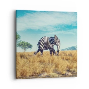 Schilderen op canvas - Grijs is niet meer in de mode - 40x40 cm