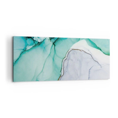 Schilderen op canvas - Een studie in turkoois - 100x40 cm