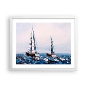 Poster in een witte lijst - Broederschap van de wind - 50x40 cm