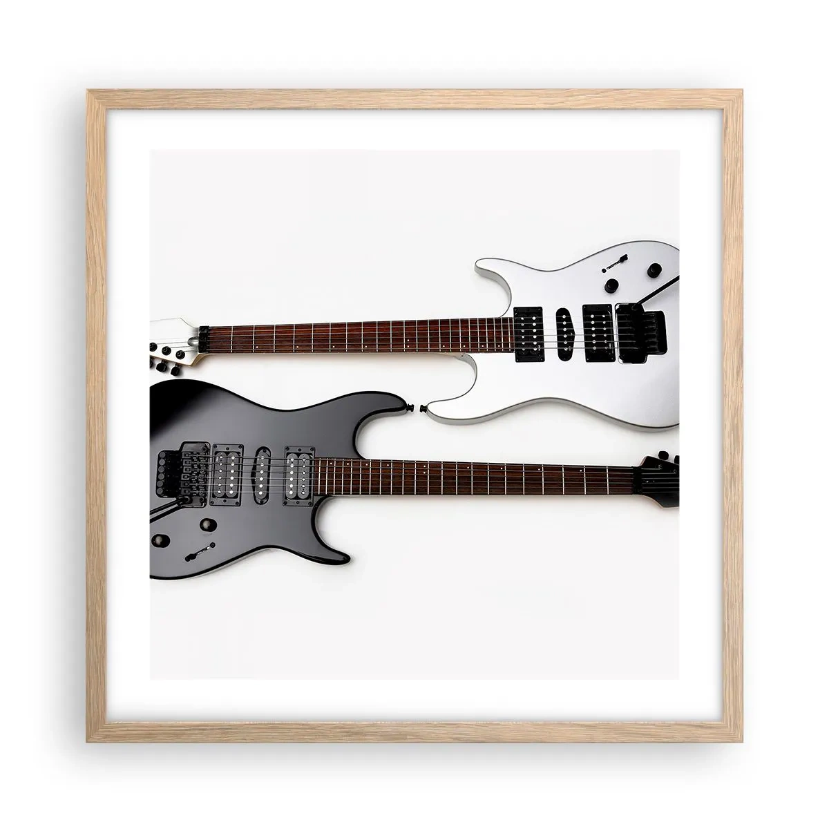 Een poster in een licht eiken lijst - Harmonie van vormen - 50x50 cm