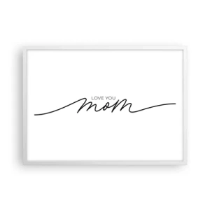 Poster in een witte lijst - Grote emotie - 70x50 cm