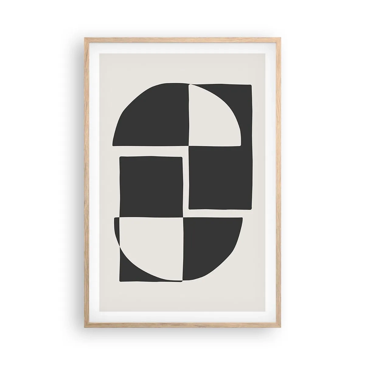 Een poster in een licht eiken lijst - Antithese - synthese - 61x91 cm