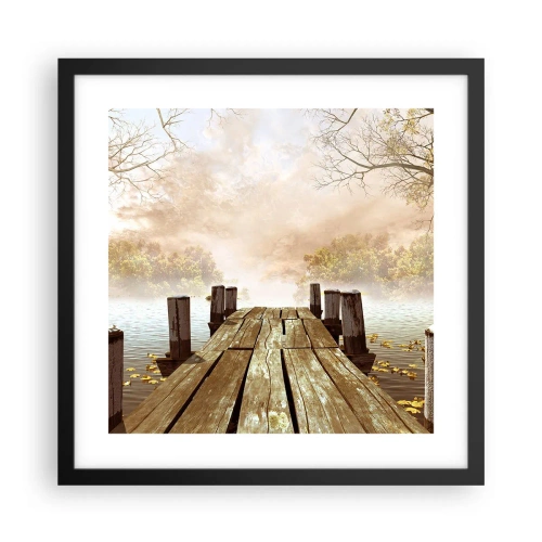 Poster in een zwarte lijst - Het milde verdriet van de herfst - 40x40 cm