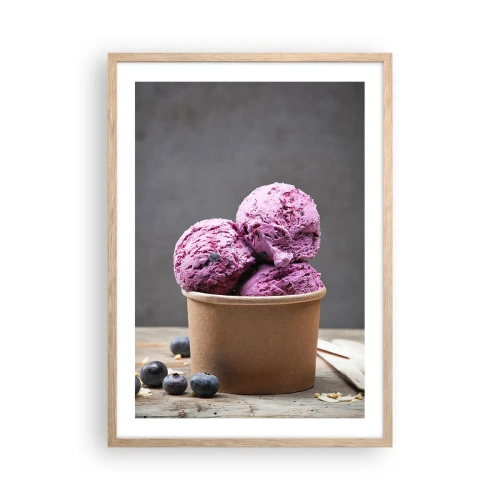 Een poster in een licht eiken lijst - Zoetheid en kou - 50x70 cm