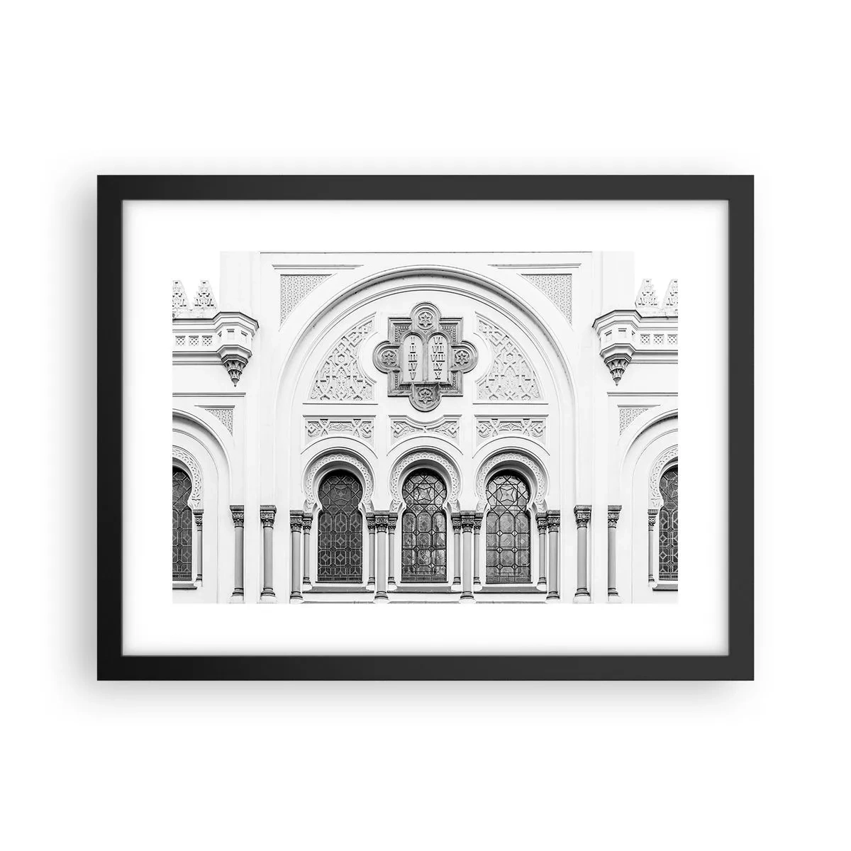 Poster in een zwarte lijst - Op de grens van culturen - 40x30 cm