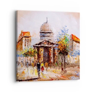 Schilderen op canvas - Parijs wandeling - 40x40 cm