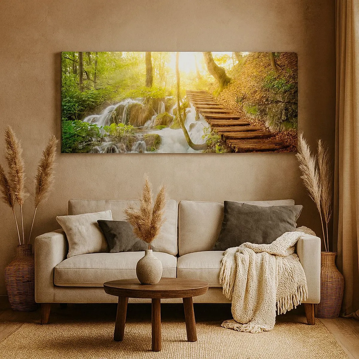 Schilderen op canvas - Een felbegeerde koelte - 100x40 cm