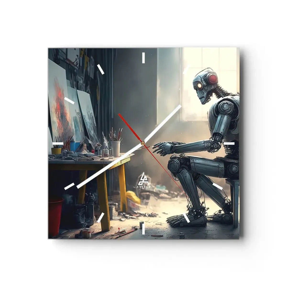 Wandklok - Klok - De scheppingsdaad - 40x40 cm