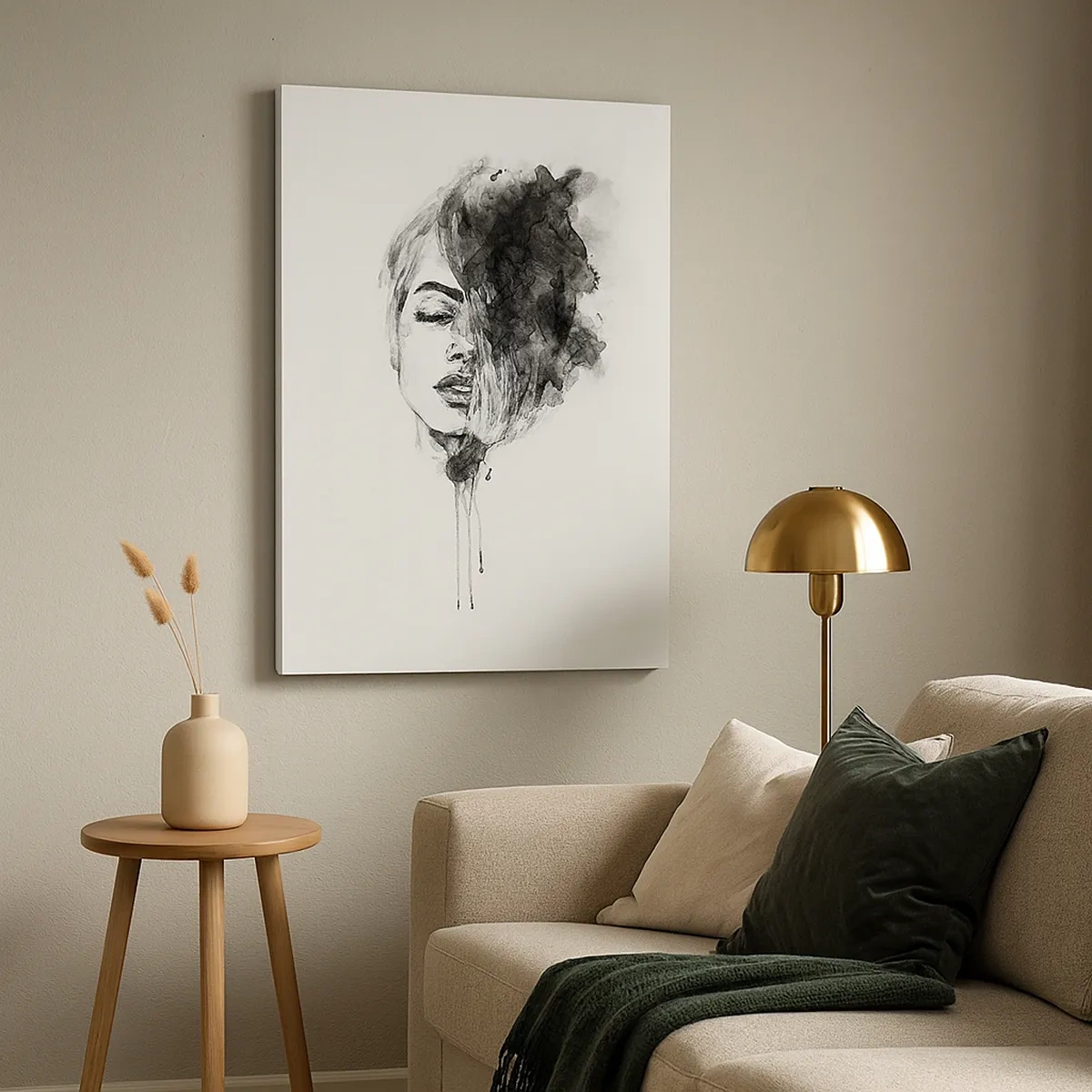 Schilderen op canvas - Waar droomt het meisje over? - 50x70 cm