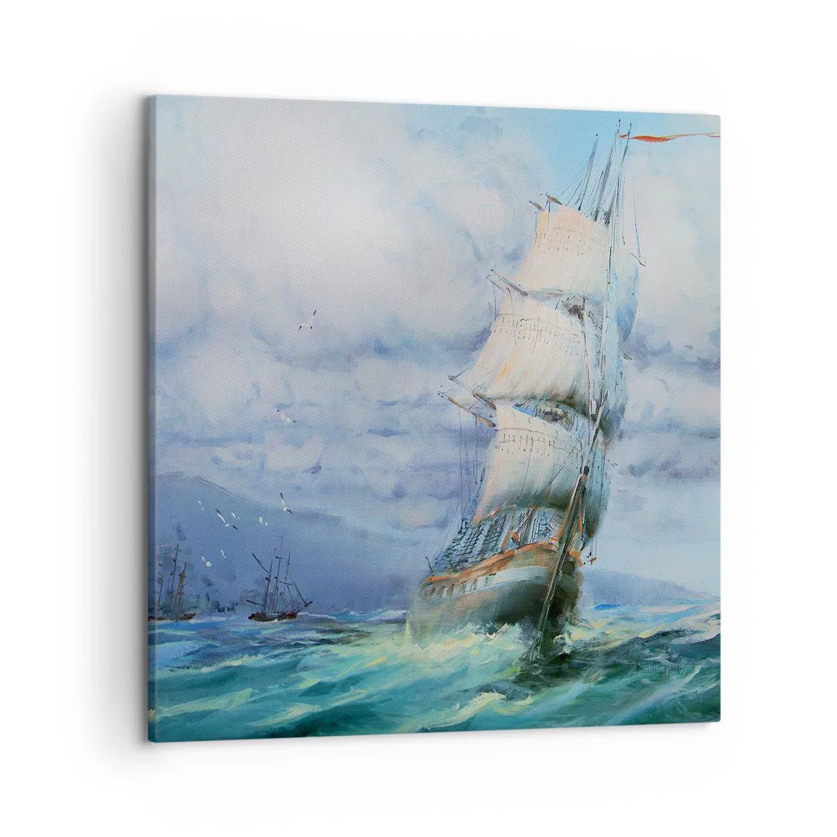 Schilderen op canvas - Goede wind - 50x50 cm