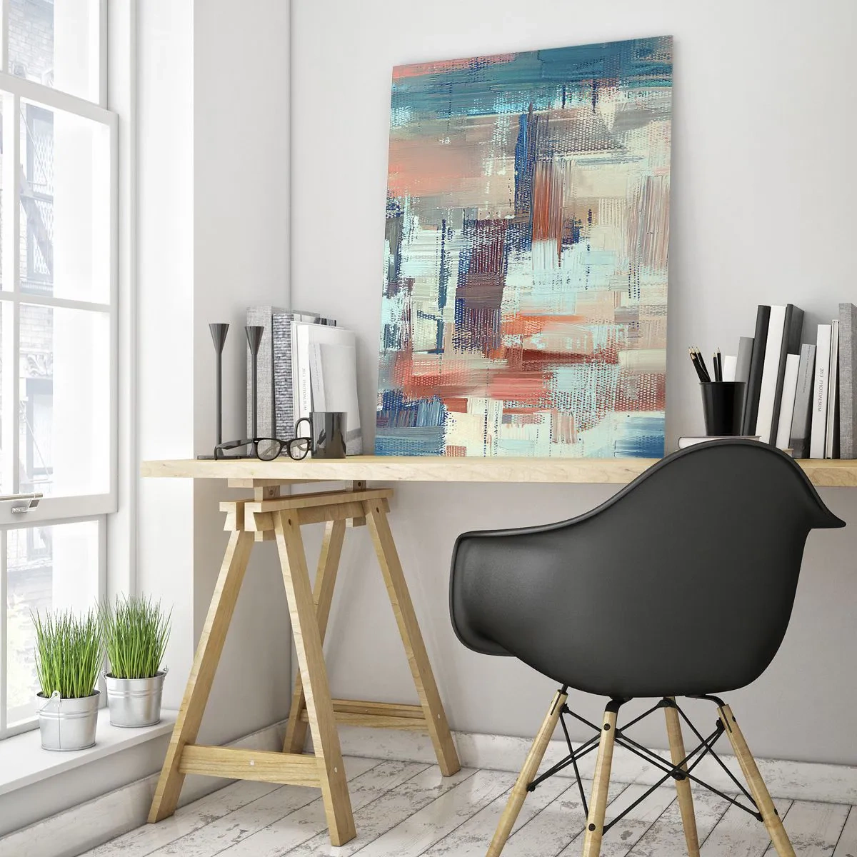 Schilderen op glas - Het licht bereiken - 70x100 cm