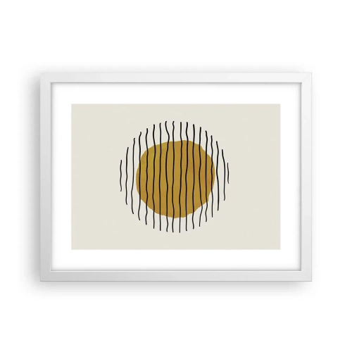 Poster in een witte lijst - Abstractie trillend van warmte - 40x30 cm
