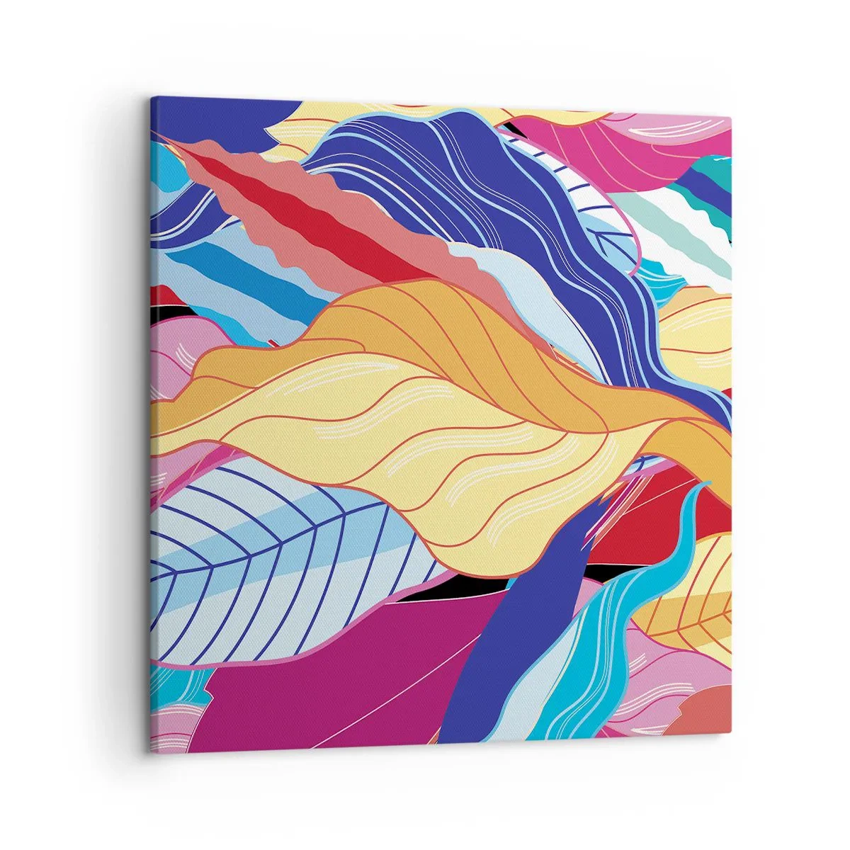 Schilderen op canvas - Een kleurrijke puinhoop - 50x50 cm