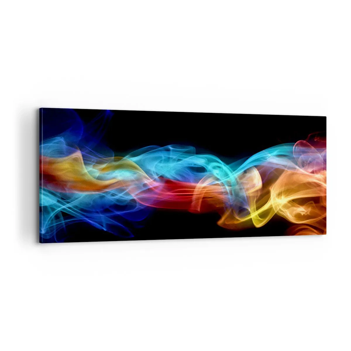 Schilderen op canvas - Regenboogdans van nevels - 100x40 cm