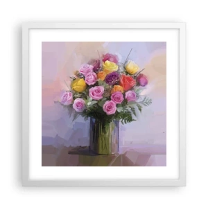 Poster in een witte lijst - Ingehouden schoonheid - 40x40 cm