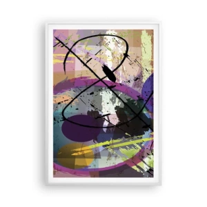 Poster in een witte lijst - Je kunt rechtdoor of rondom - 70x100 cm