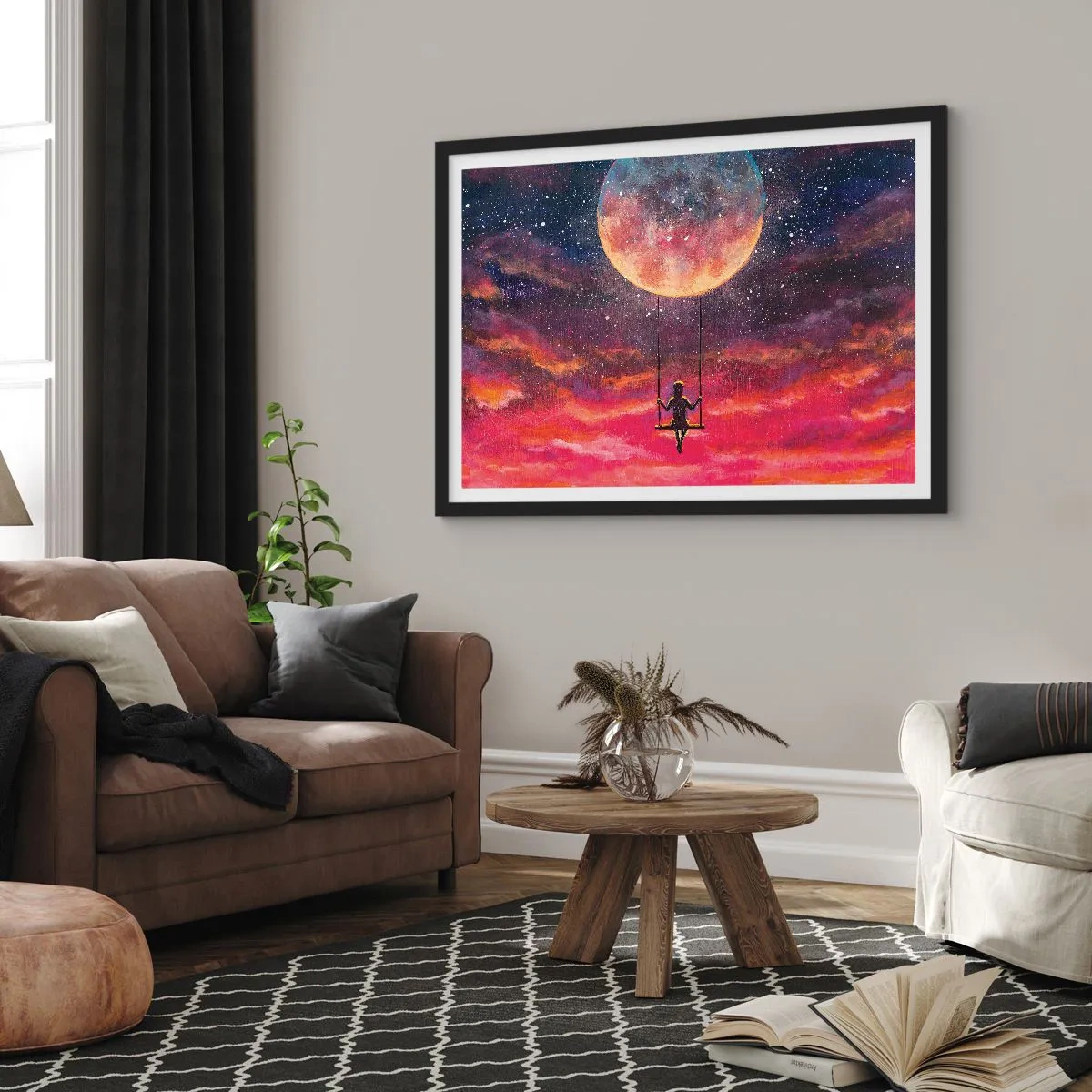 Poster in een zwarte lijst - Droom - 40x30 cm