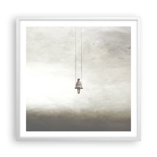 Poster in een witte lijst - Een kind in ons - 60x60 cm