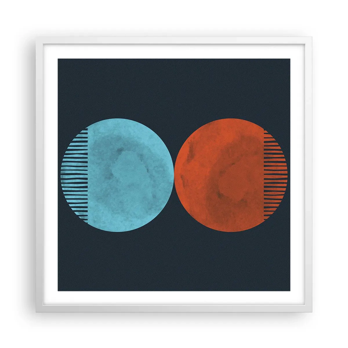 Poster in een witte lijst - Alleen geometrie? - 60x60 cm