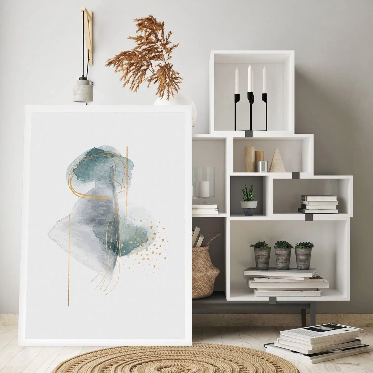 Poster - Over de relatie tussen grijs en goud - 70x100 cm