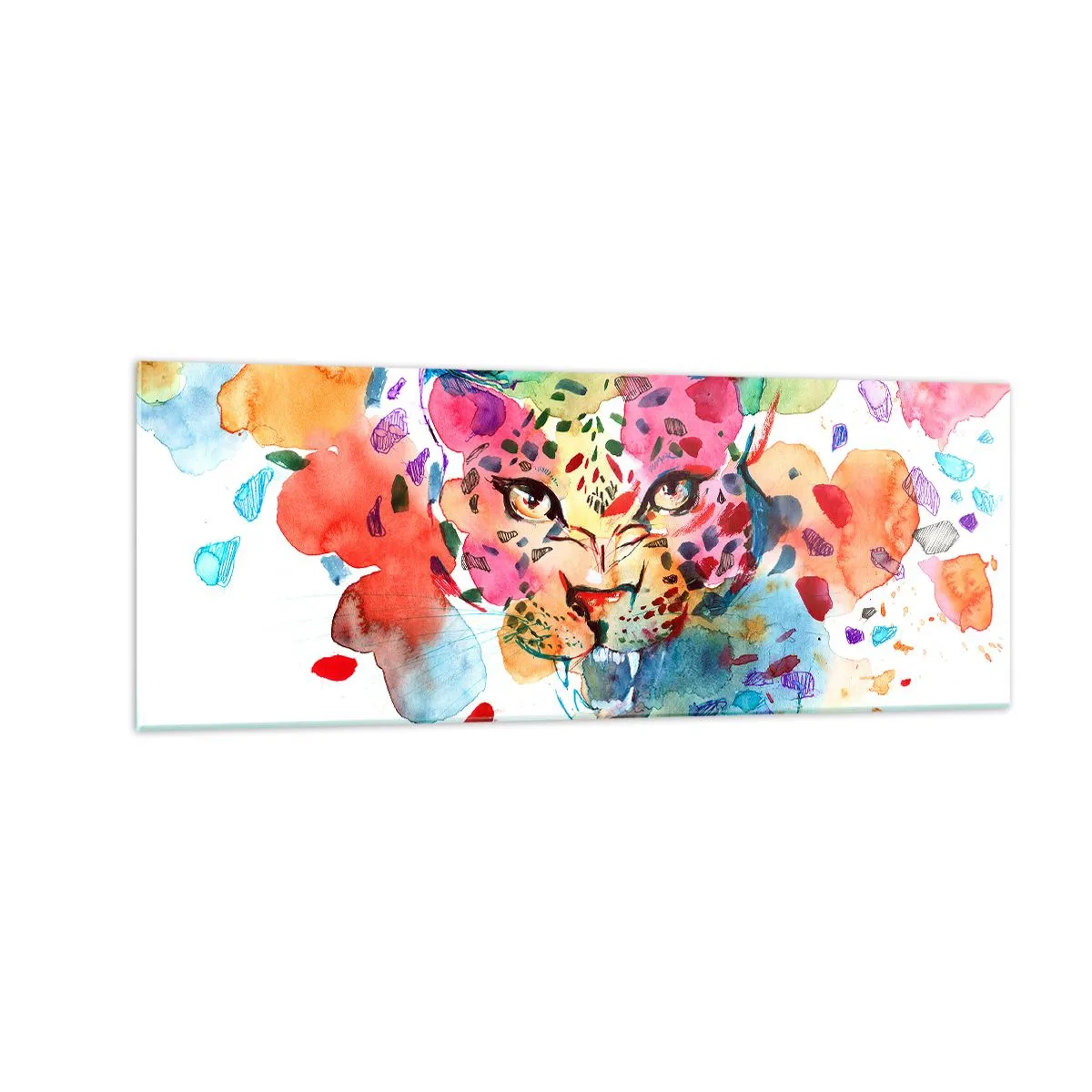 Schilderen op glas - Schoonheid en het beest - 140x50 cm