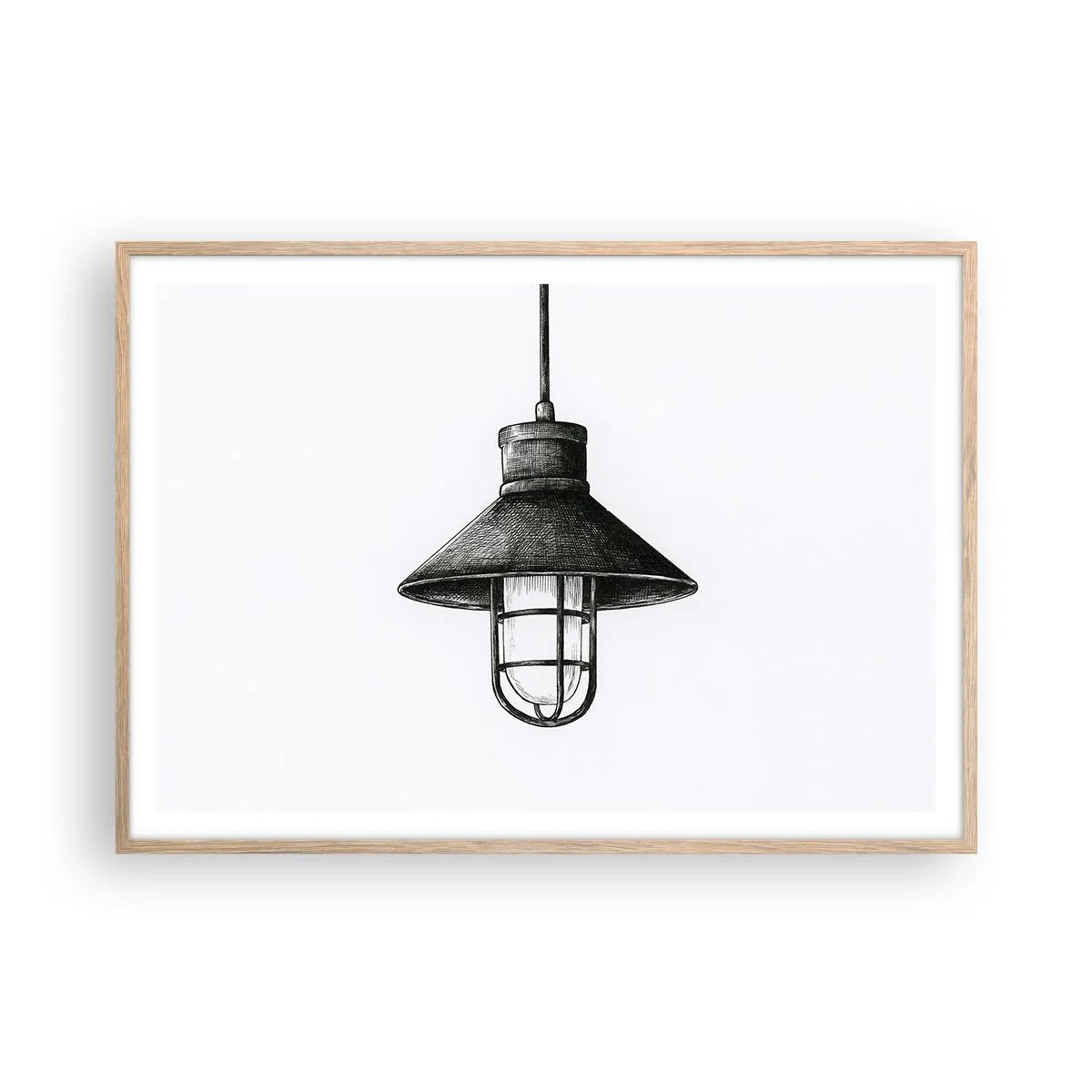Een poster in een licht eiken lijst - Zoals jaren geleden… - 100x70 cm