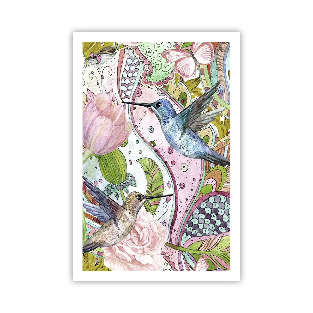 Poster - Verstrikt in wijnstokken - 61x91 cm