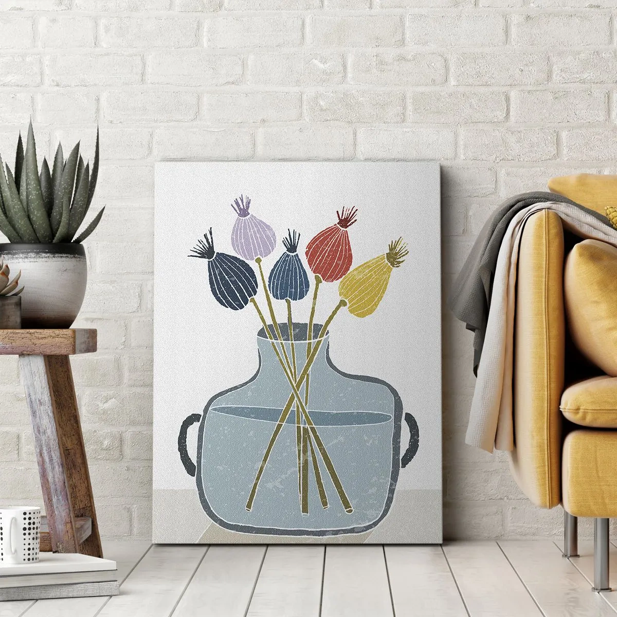 Schilderen op canvas - Alsof hij met maanzaad heeft gezaaid - 50x70 cm