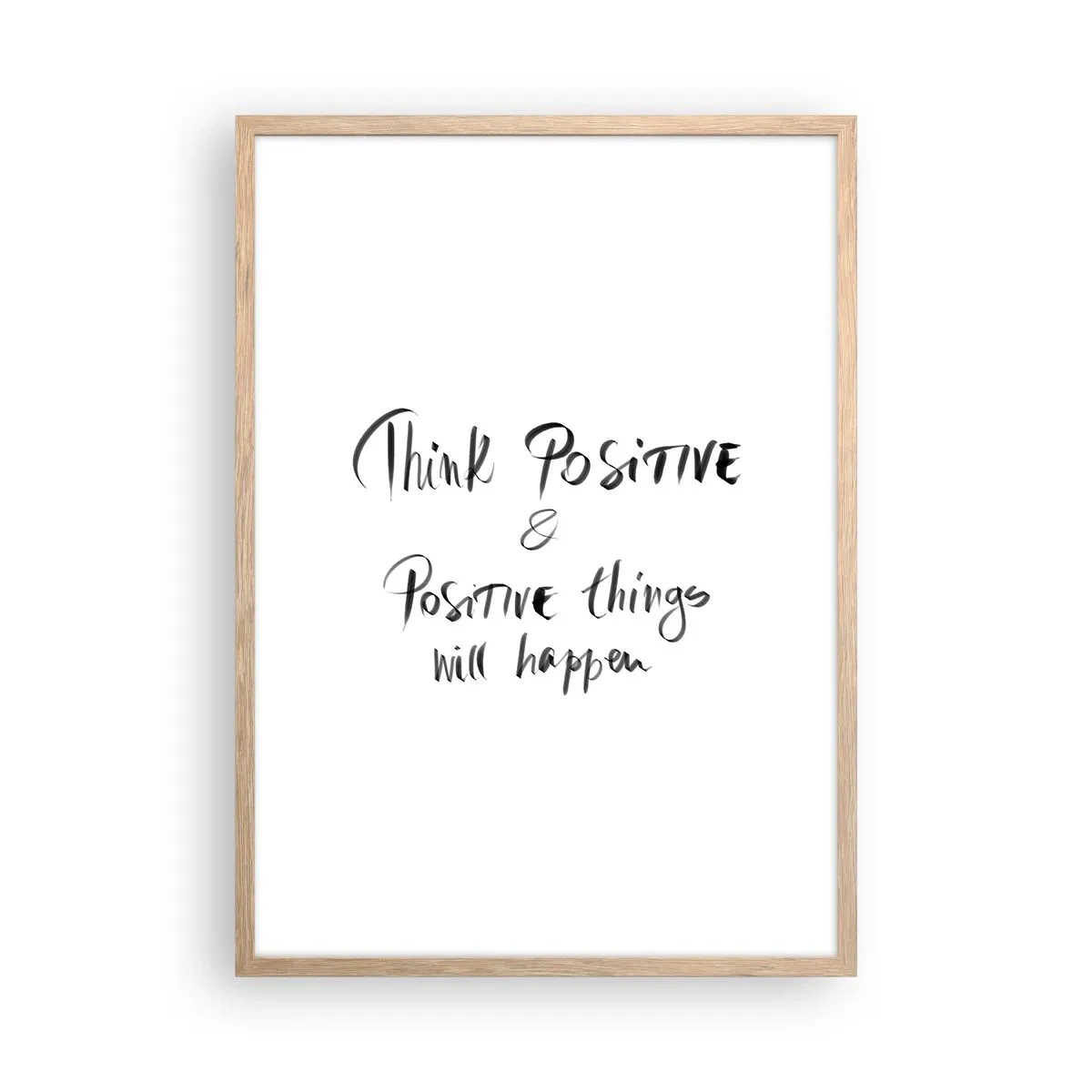 Een poster in een licht eiken lijst - Hoe leef je het leven? - 50x70 cm