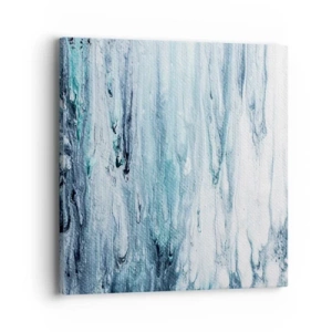 Schilderen op canvas - Blauwe ijspegels - 40x40 cm