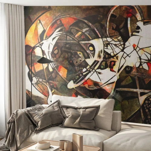 Fotobehang Standard Eco - Hoor je het verkeer? - Abstractie, Kubisme, Deel - 500x350 cm