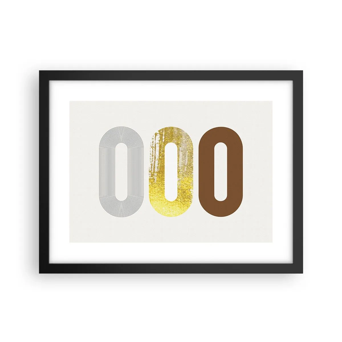 Poster in een zwarte lijst - Oooo! - 40x30 cm