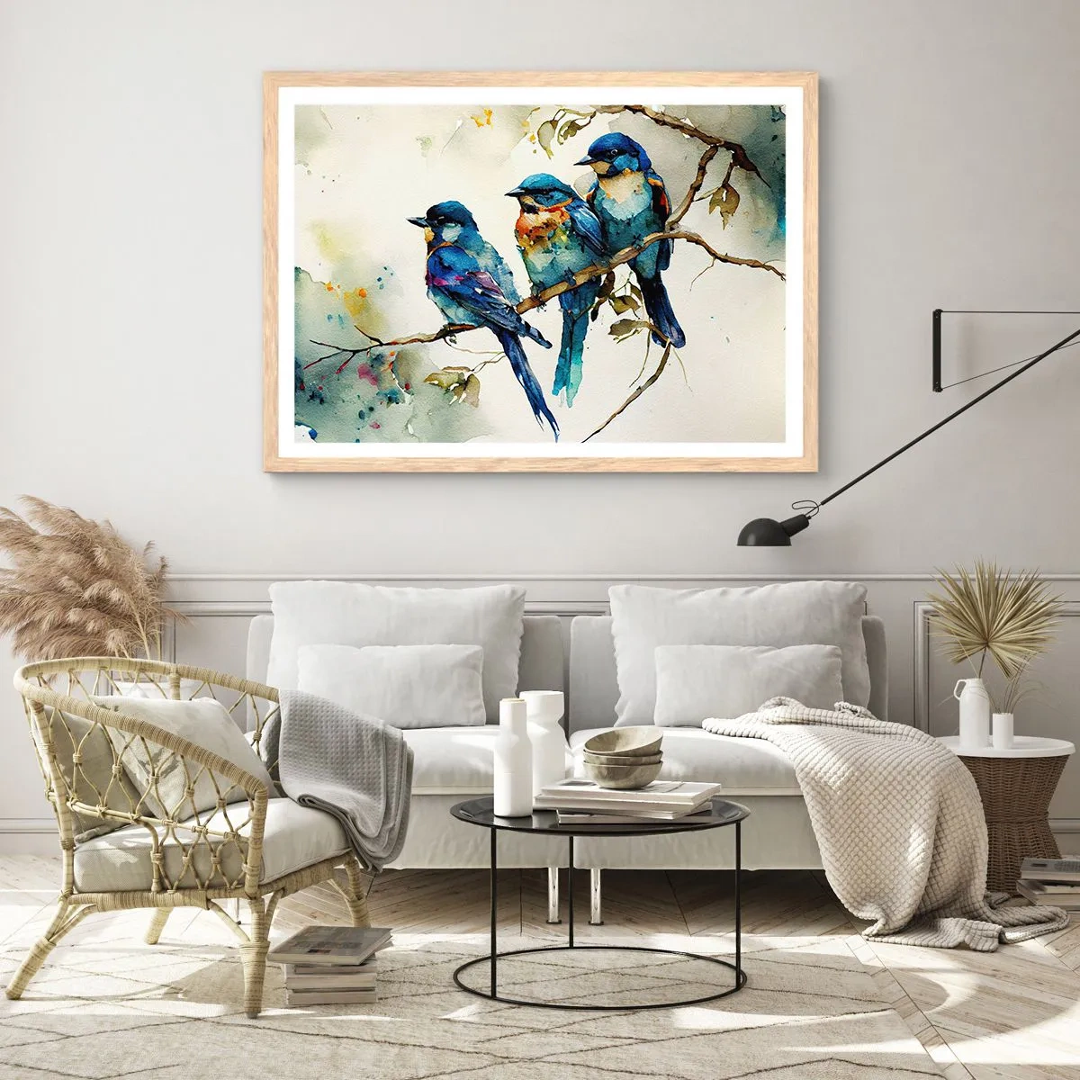 Een poster in een licht eiken lijst - Is hij boos geworden? - 40x30 cm