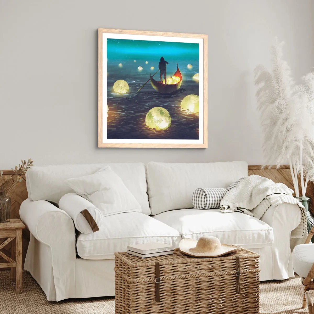 Een poster in een licht eiken lijst - Dingen waar filosofen nooit van hebben gedroomd - 40x40 cm