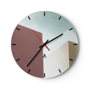 Wandklok - Klok - De geometrie van een zonnige zomer - 40x40 cm