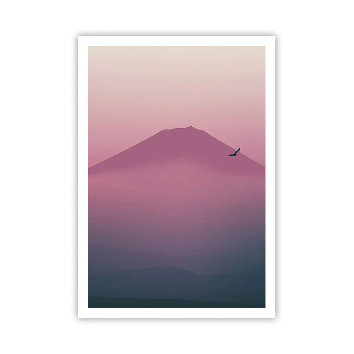 Poster - Wandelaars boven de wolken - 70x100 cm