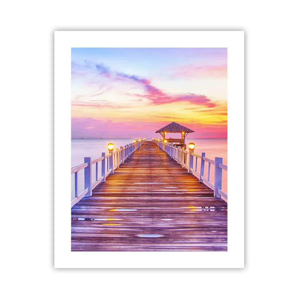 Poster - De lila-gouden stilte van de avond - 40x50 cm