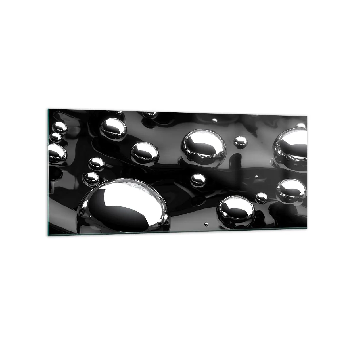 Schilderen op glas - Uit het zwarte water - 120x50 cm