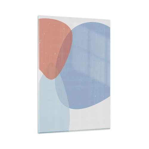 Schilderen op glas - Pastelkleurige relaties - 80x120 cm