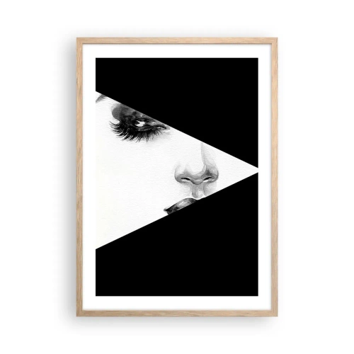 Een poster in een licht eiken lijst - Altijd niet ontdekt - 50x70 cm