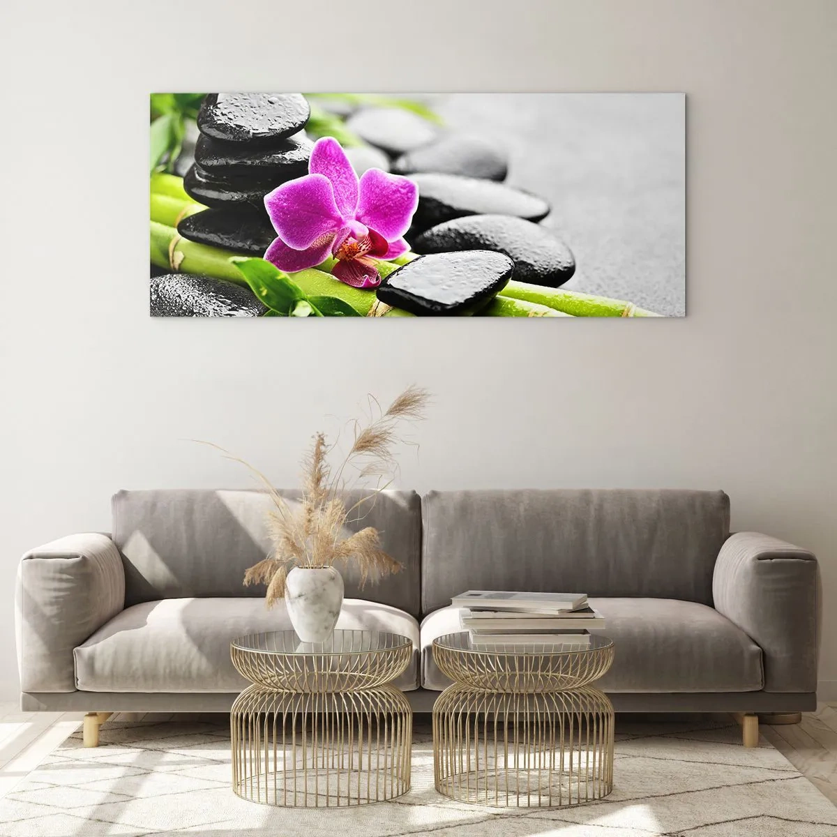 Schilderen op glas - In een vrede evenwicht - 100x40 cm